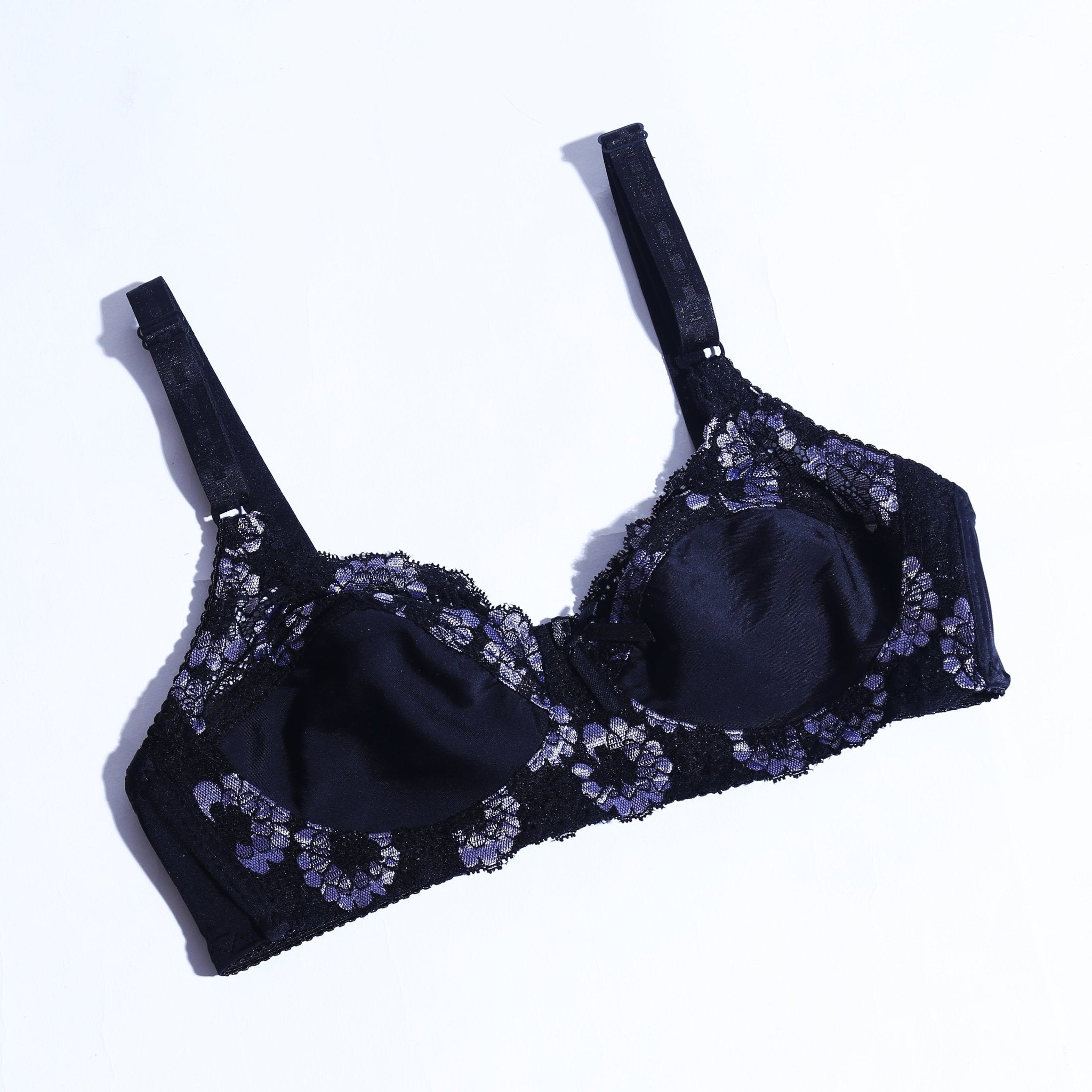 FLORAL COTTON NET BRA