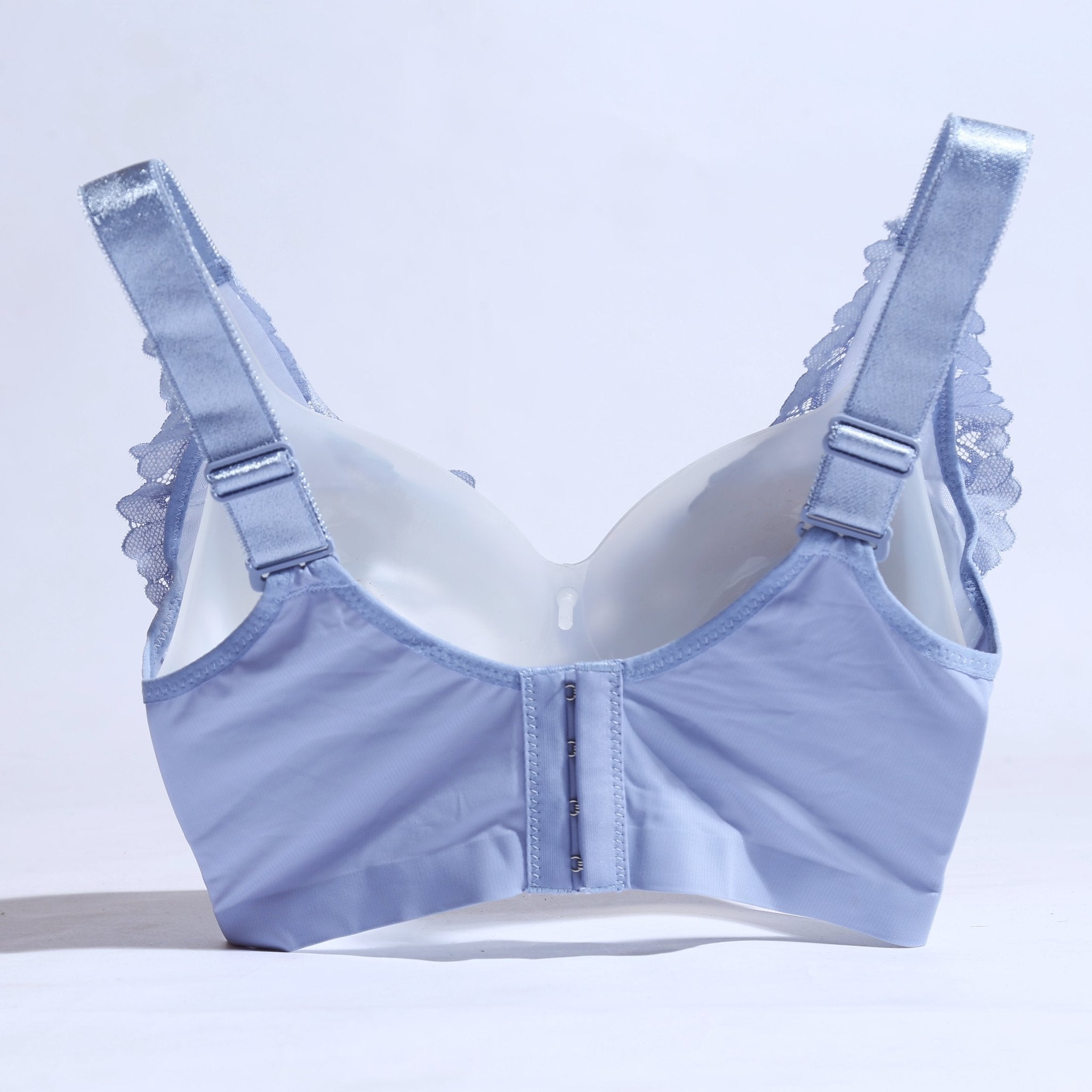 FLORAL COTTON NET BRA WITH PENDANT