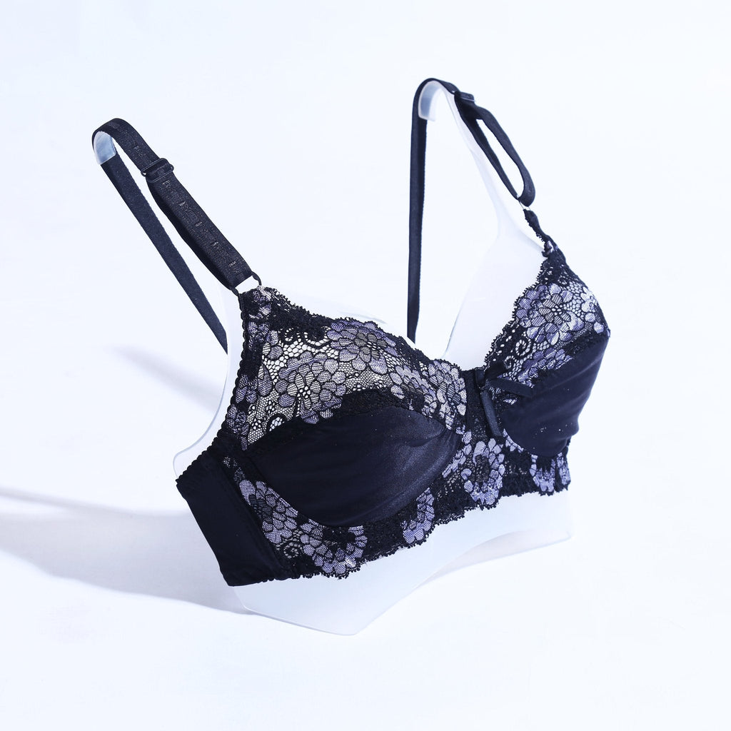 FLORAL COTTON NET BRA